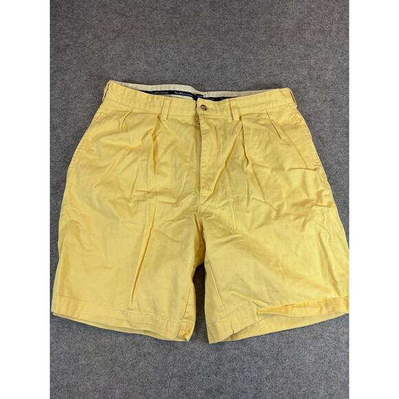 Polo Ralph Lauren Other - VTG 90s Polo Ralph Lauren Tyler Chino Shorts Mens 34 Yellow Pleated Golf Retro